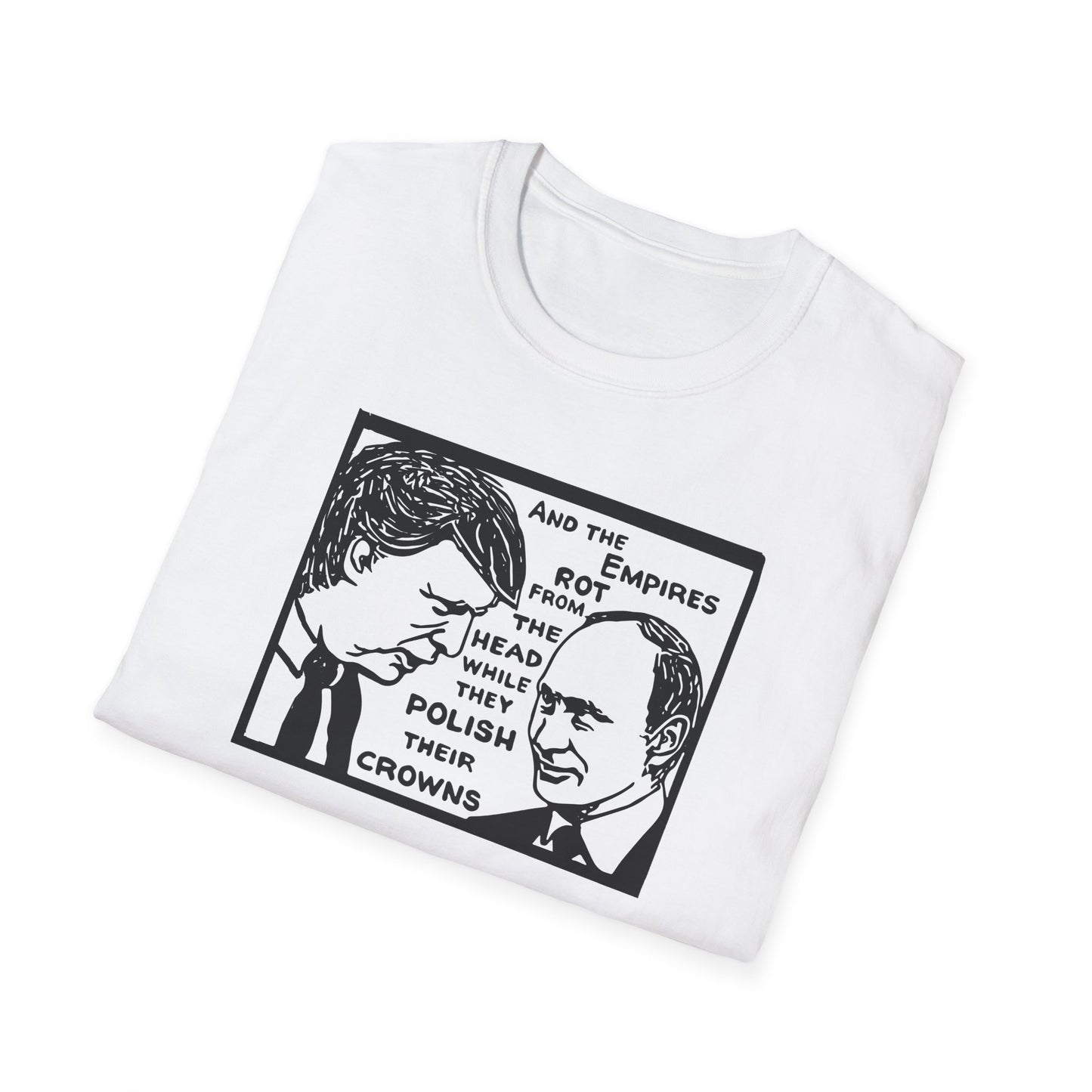 No Kings / Trump and Putin Oligarch Parody : Unisex Softstyle T-shirt