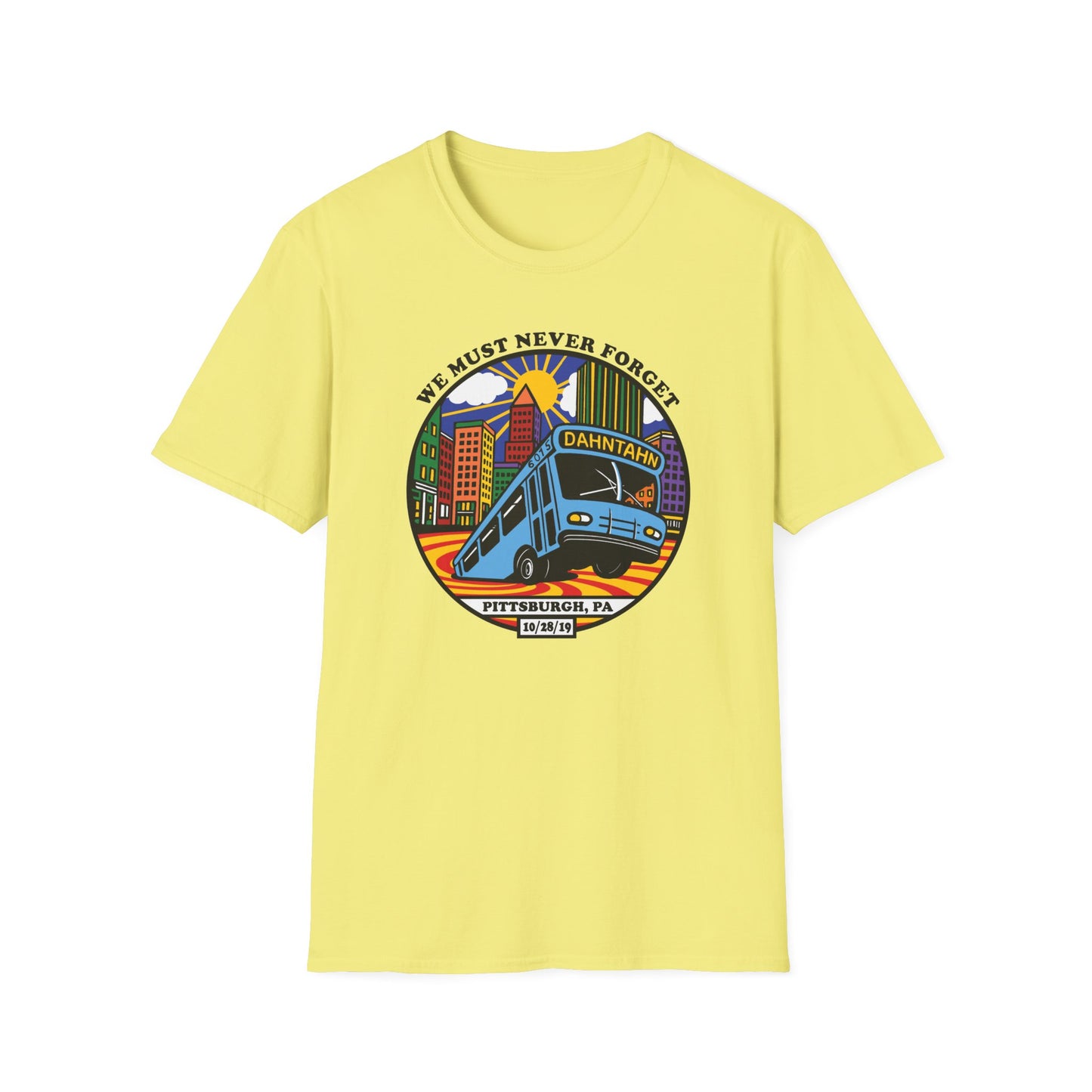 Pittsburgh Sinkhole Bus Unisex Softstyle T-shirt