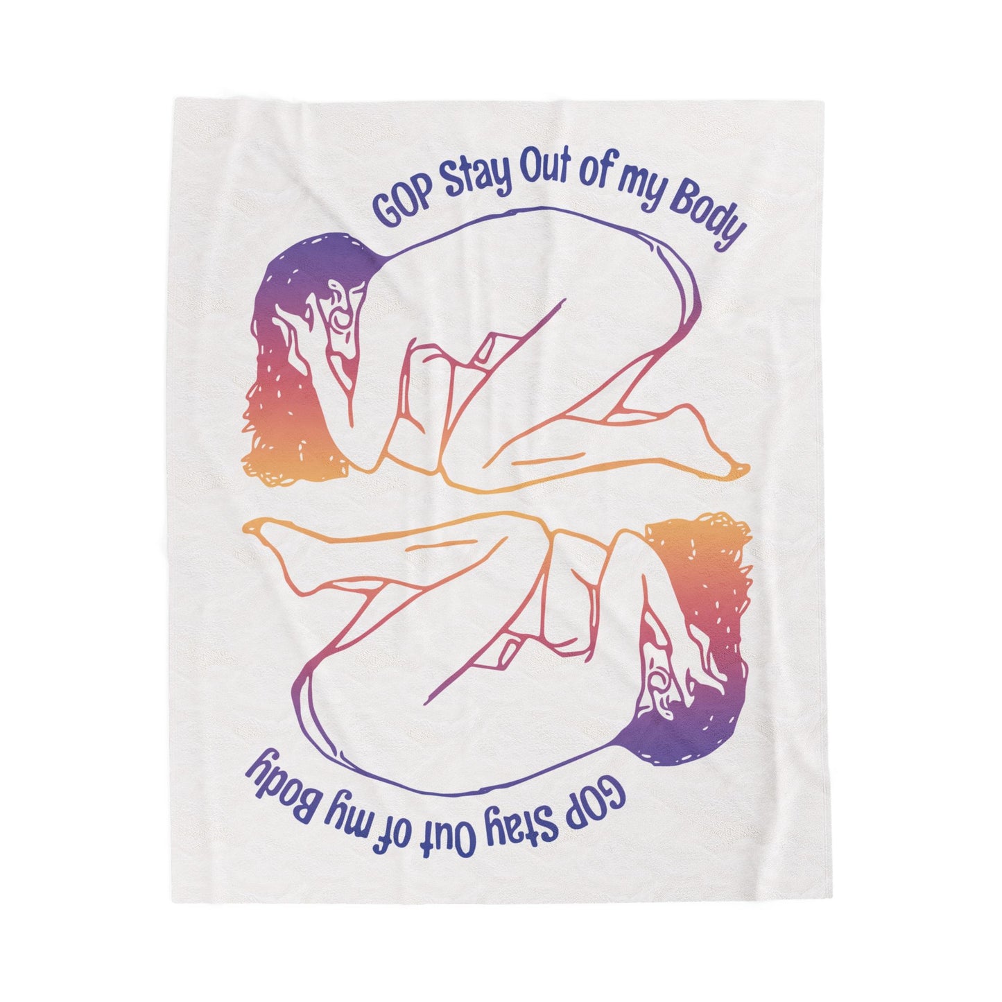 GOP Rainbow Sherbet Velveteen Plush Blanket