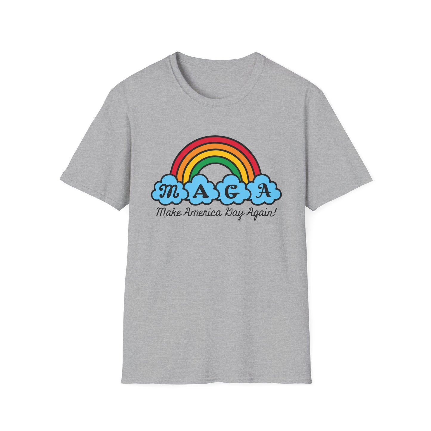 Make America Gay Again! / LGBTQAI Rights : Unisex Softstyle T-shirt