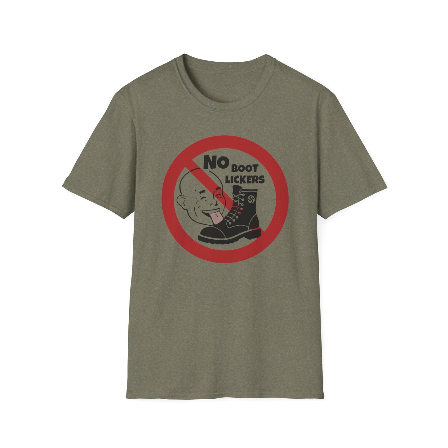No Boot Lickers/ Anti-Authoritarian : Unisex Softstyle T-Shirt