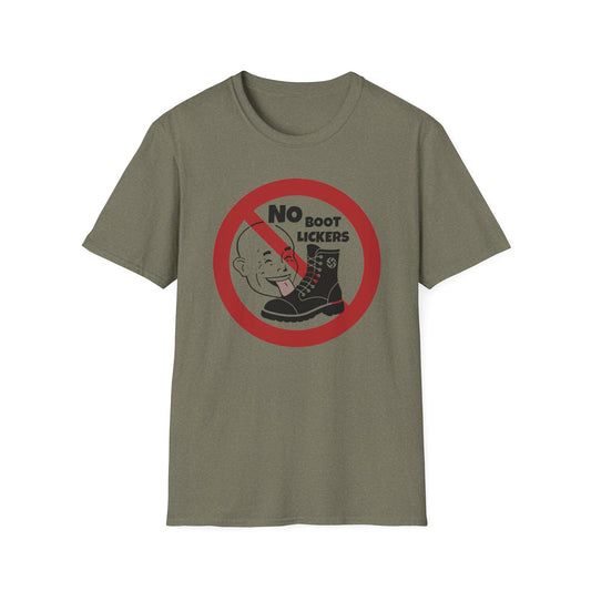 No Boot Lickers/ Anti-Authoritarian : Unisex Softstyle T-Shirt