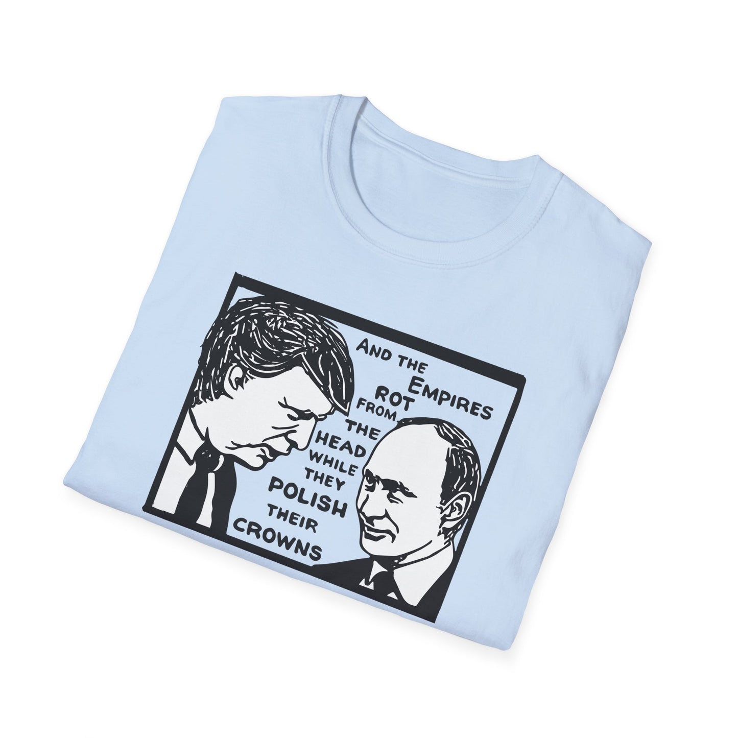 "No Kings - Trump and Putin Oligarch Parody" Unisex Softstyle T-shirt
