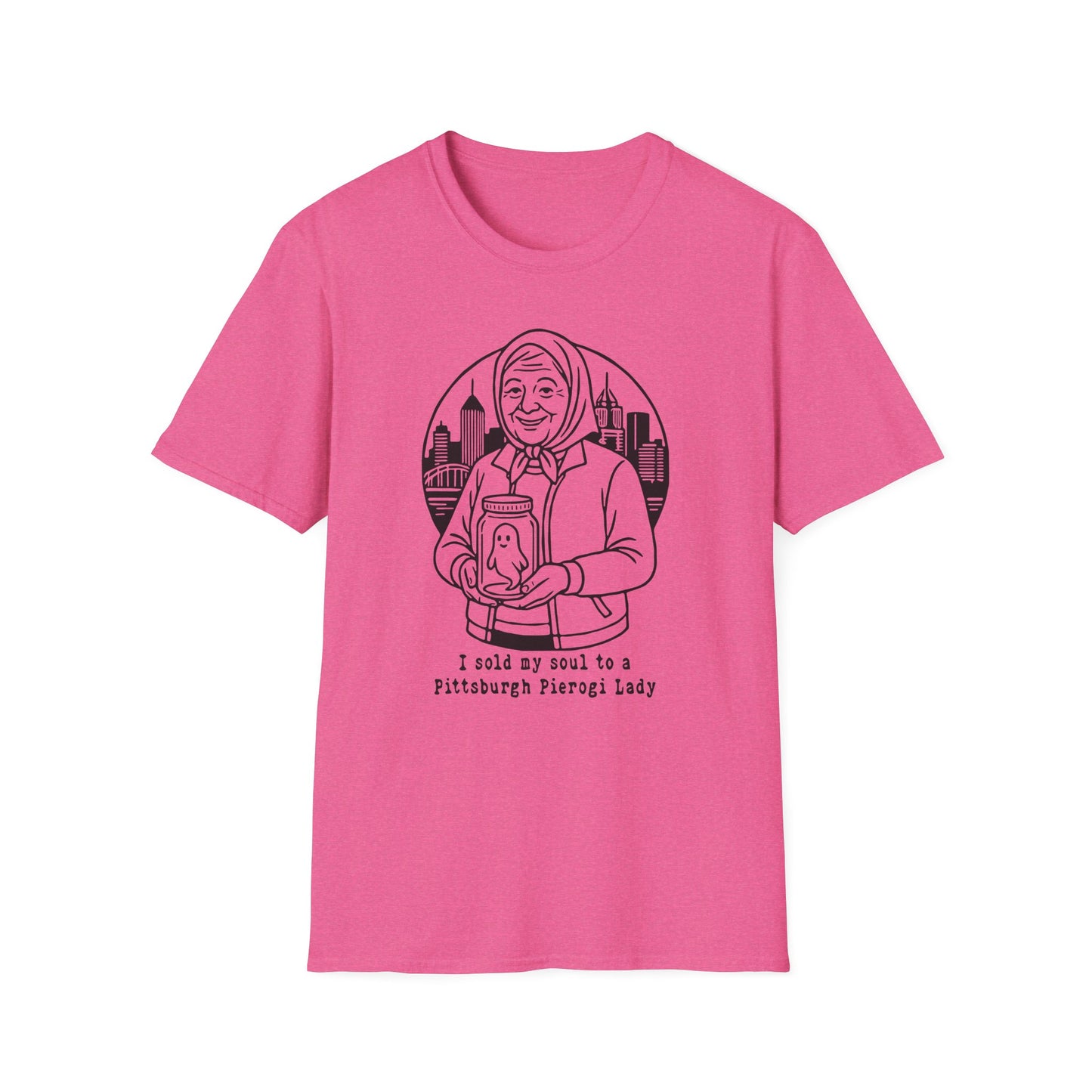 Pittsburgh Pierogi Lady : Unisex Softstyle T-shirt