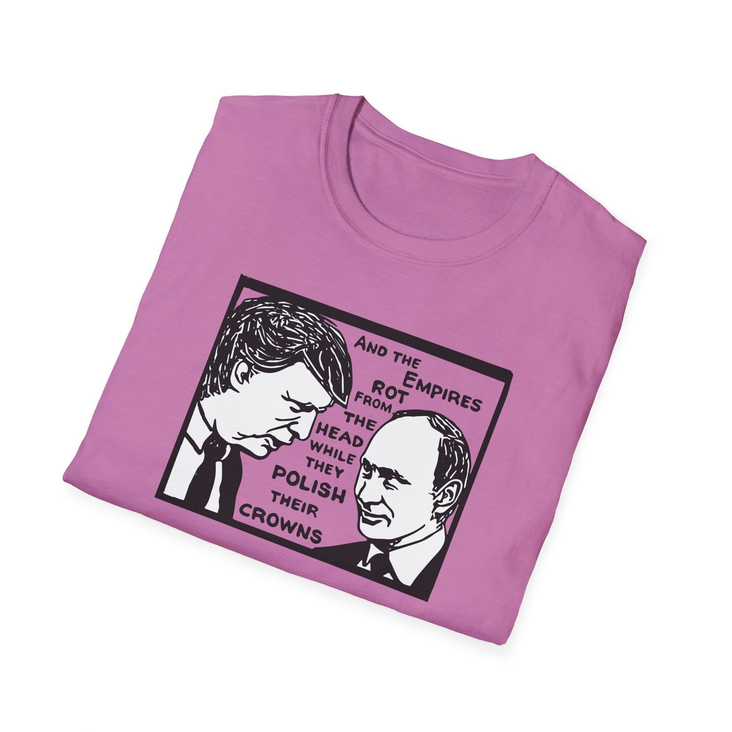 No Kings / Trump and Putin Oligarch Parody : Unisex Softstyle T-shirt