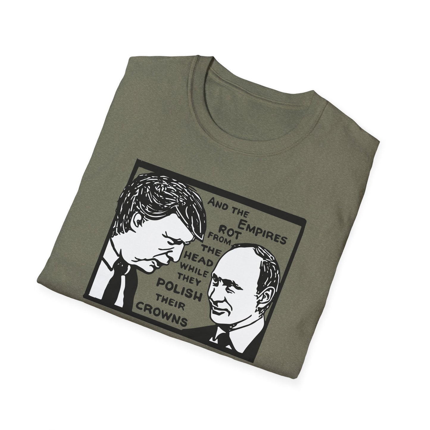 "No Kings - Trump and Putin Oligarch Parody" Unisex Softstyle T-shirt