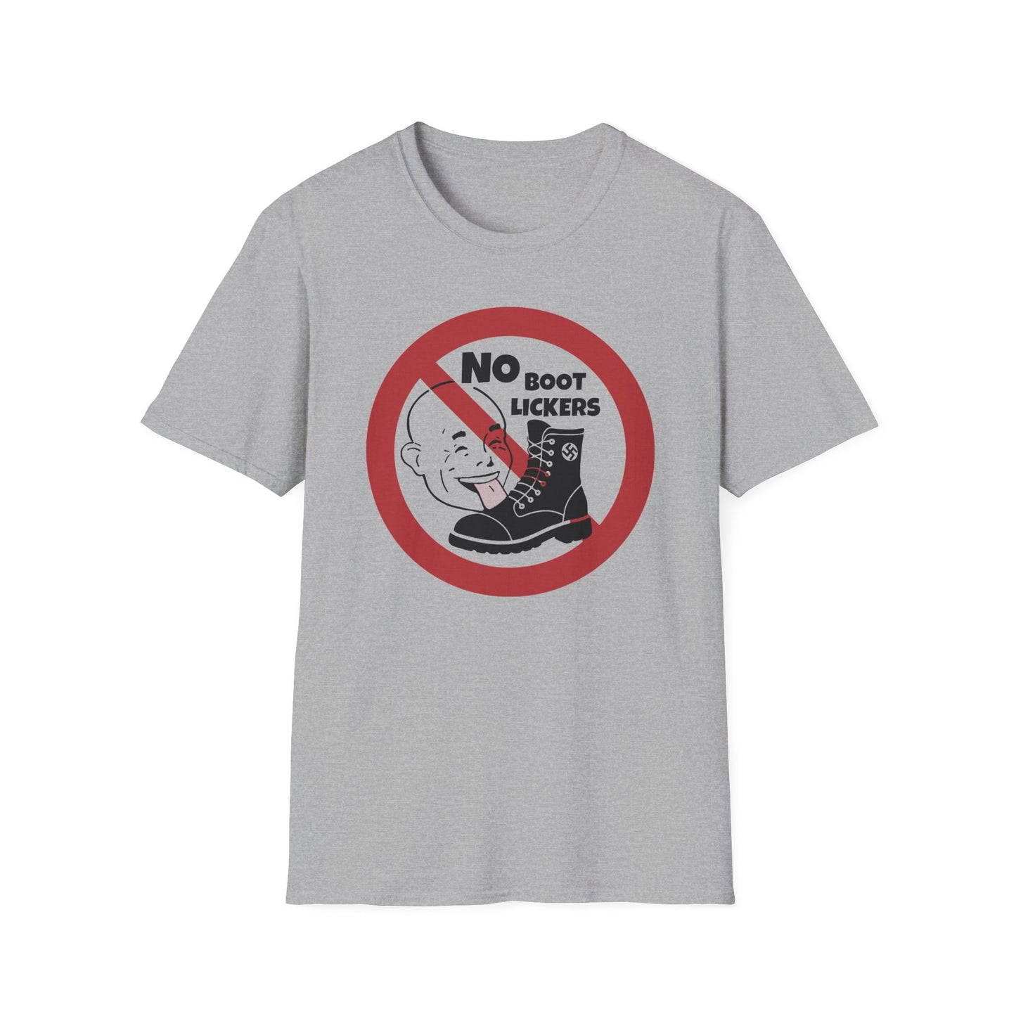 No Boot Lickers/ Anti-Authoritarian : Unisex Softstyle T-Shirt