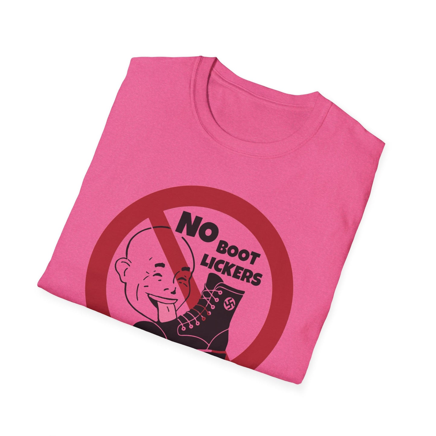 No Boot Lickers/ Anti-Authoritarian : Unisex Softstyle T-Shirt