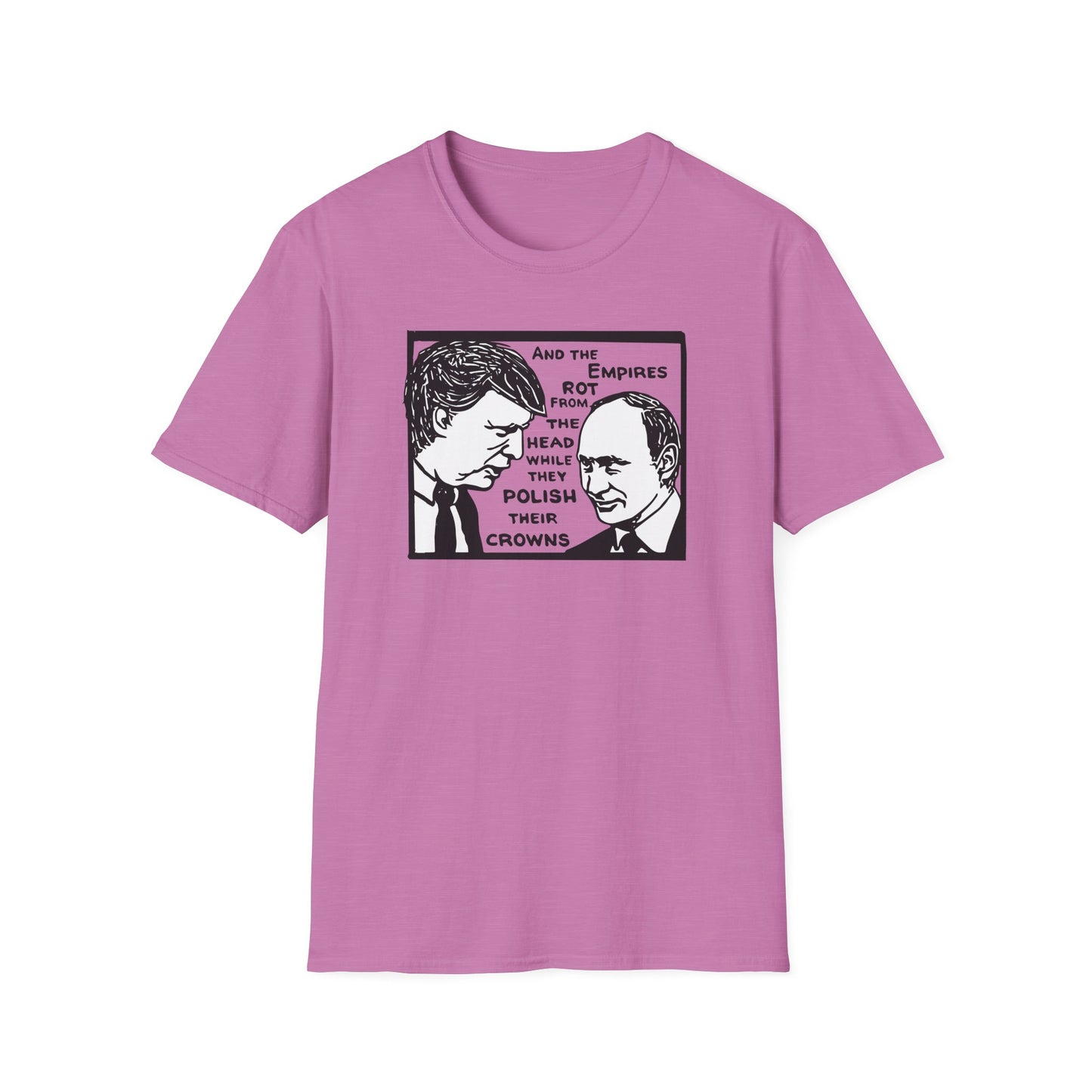 "No Kings - Trump and Putin Oligarch Parody" Unisex Softstyle T-shirt