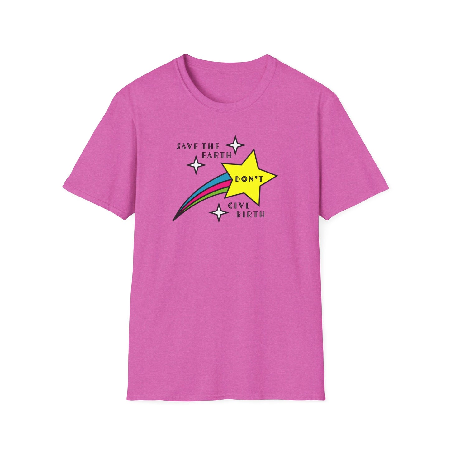 "Save the Earth" Anti-natalist Unisex Softstyle T-shirt