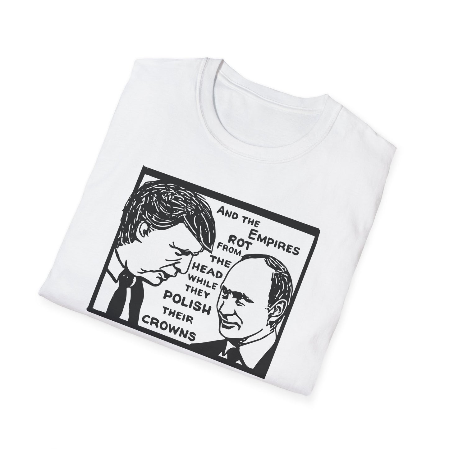 "No Kings - Trump and Putin Oligarch Parody" Unisex Softstyle T-shirt