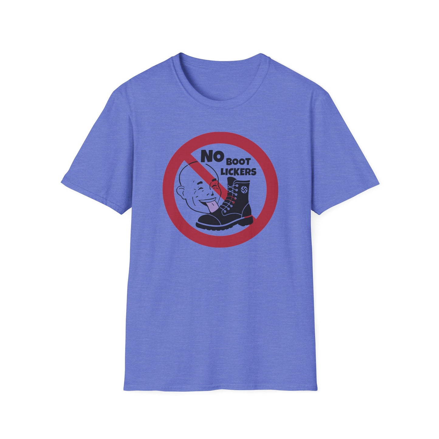 "No Boot Lickers" Anti-Authoritarian Unisex Softstyle T-Shirt