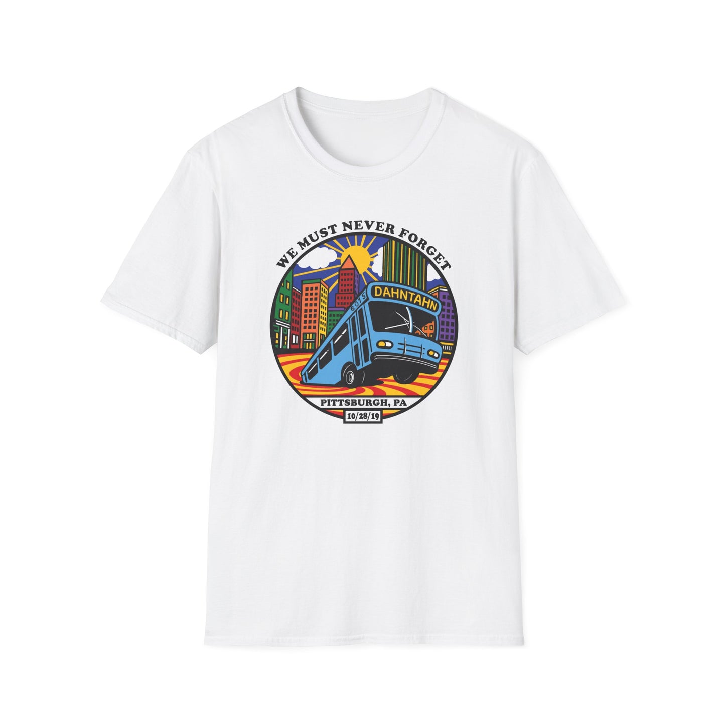 Pittsburgh Sinkhole Bus Unisex Softstyle T-shirt