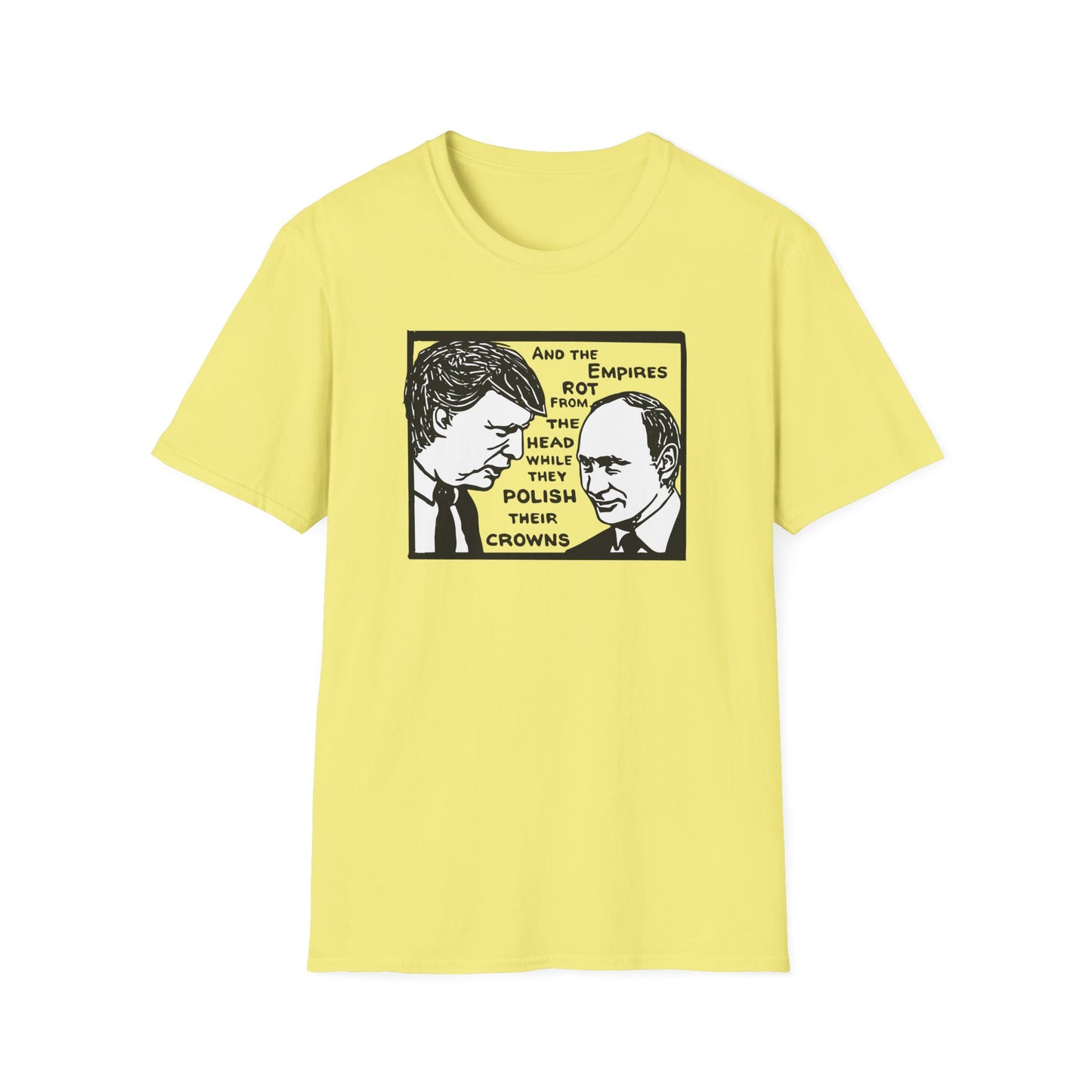 "No Kings - Trump and Putin Oligarch Parody" Unisex Softstyle T-shirt