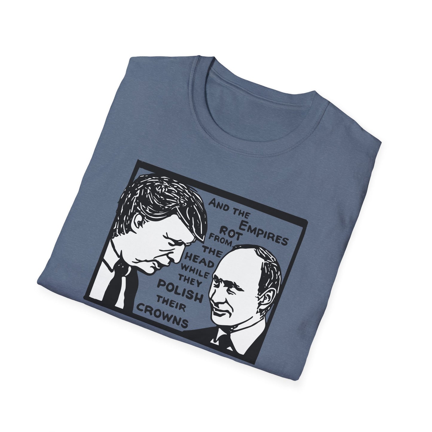 "No Kings - Trump and Putin Oligarch Parody" Unisex Softstyle T-shirt