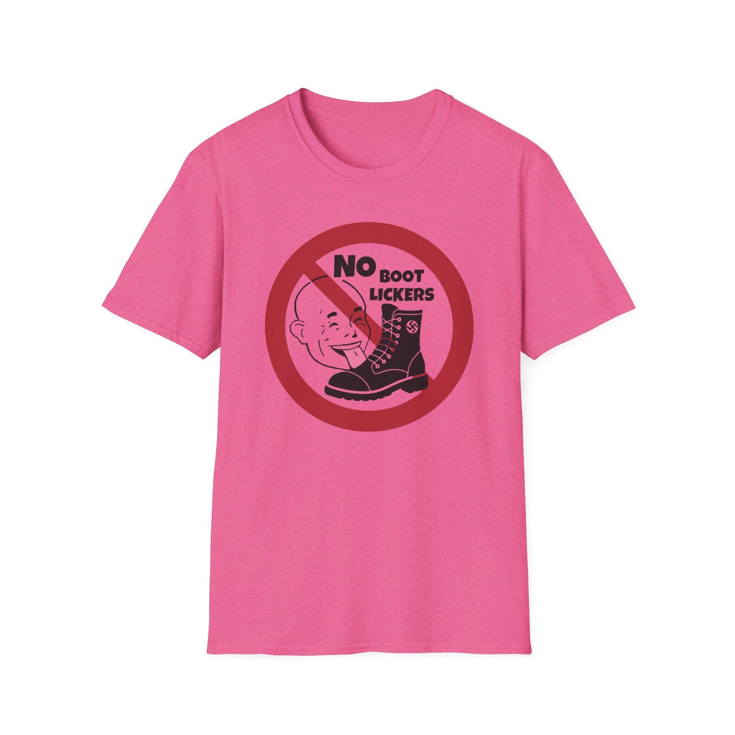 No Boot Lickers/ Anti-Authoritarian : Unisex Softstyle T-Shirt