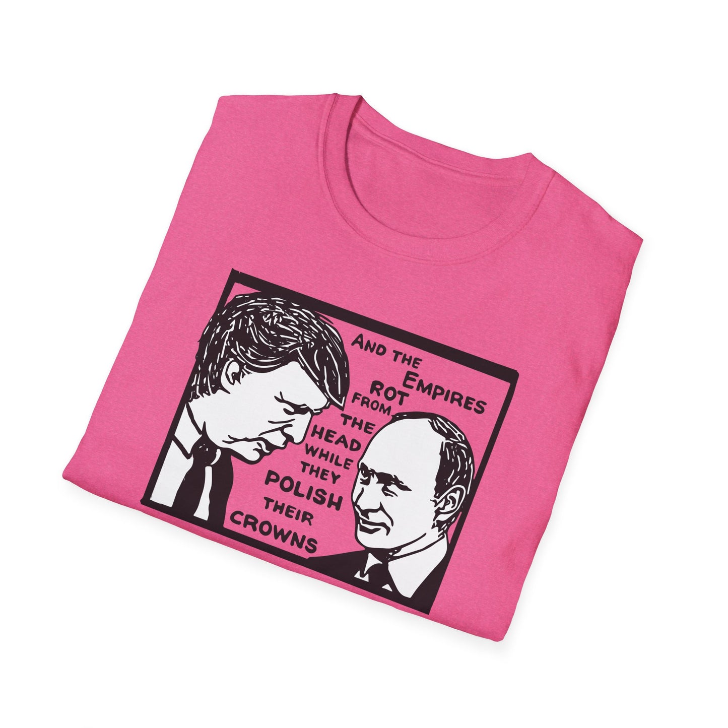 "No Kings - Trump and Putin Oligarch Parody" Unisex Softstyle T-shirt