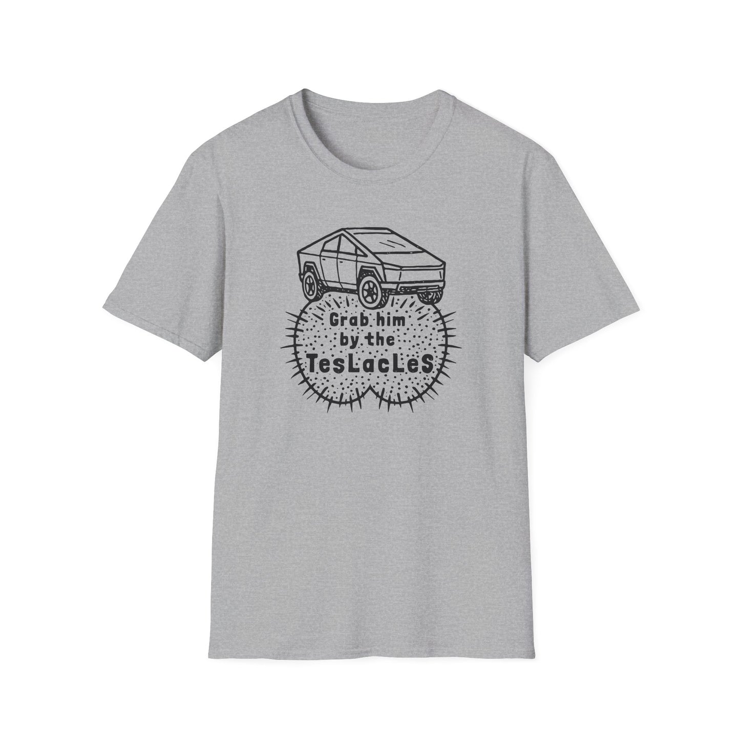 "Grab him by the TESLAcles" Unisex Softstyle T-shirt