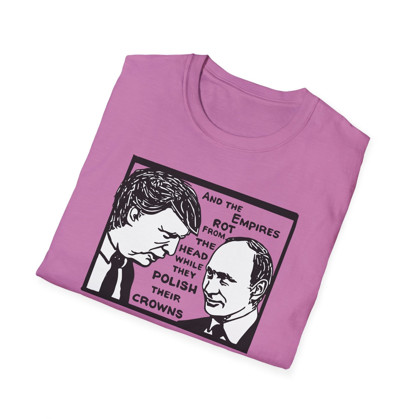 "No Kings - Trump and Putin Oligarch Parody" Unisex Softstyle T-shirt