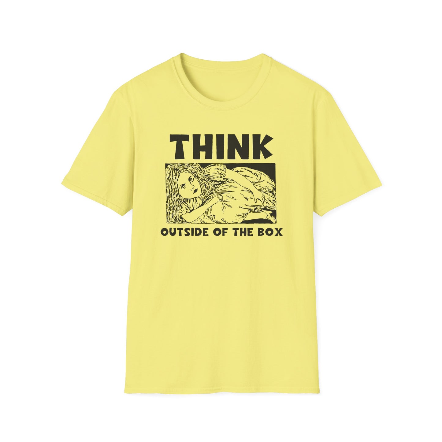 Think Outside of the Box : Unisex Softstyle T-Shirt