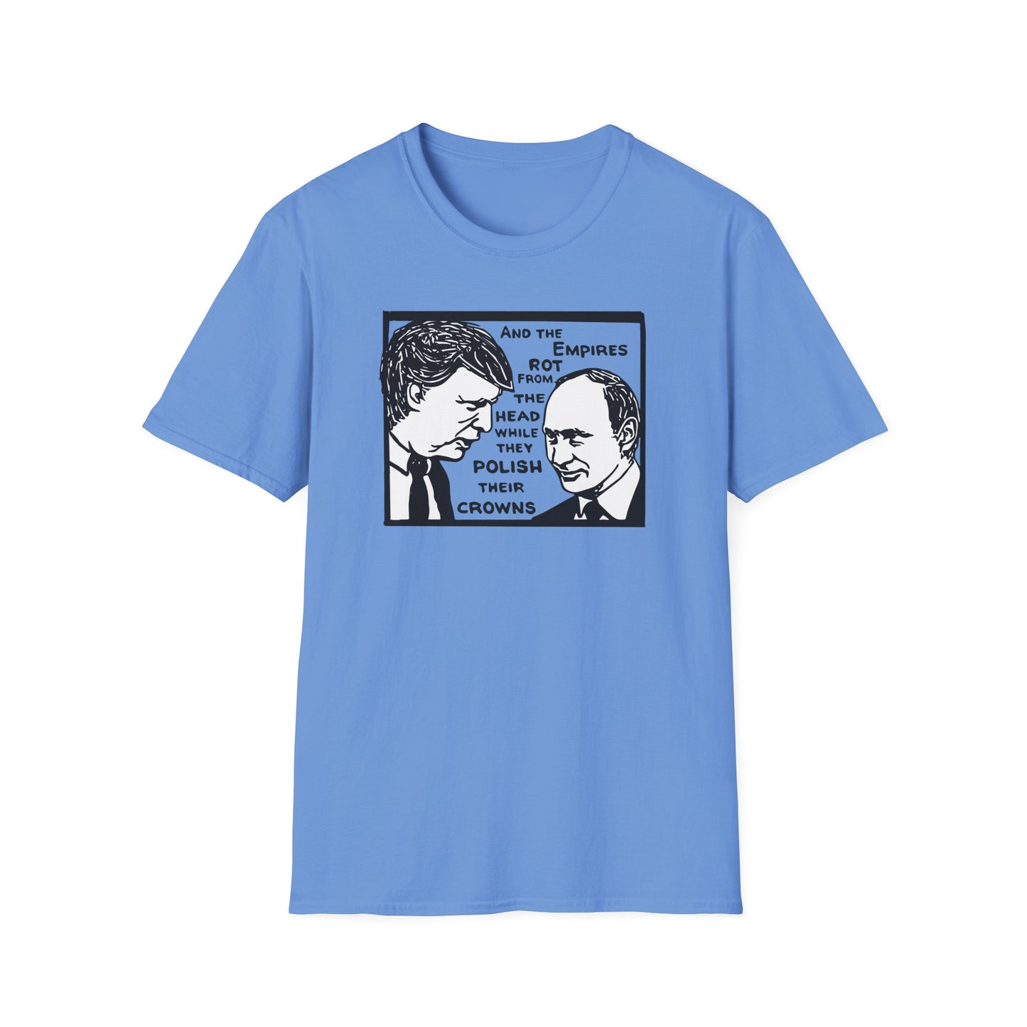 "No Kings - Trump and Putin Oligarch Parody" Unisex Softstyle T-shirt