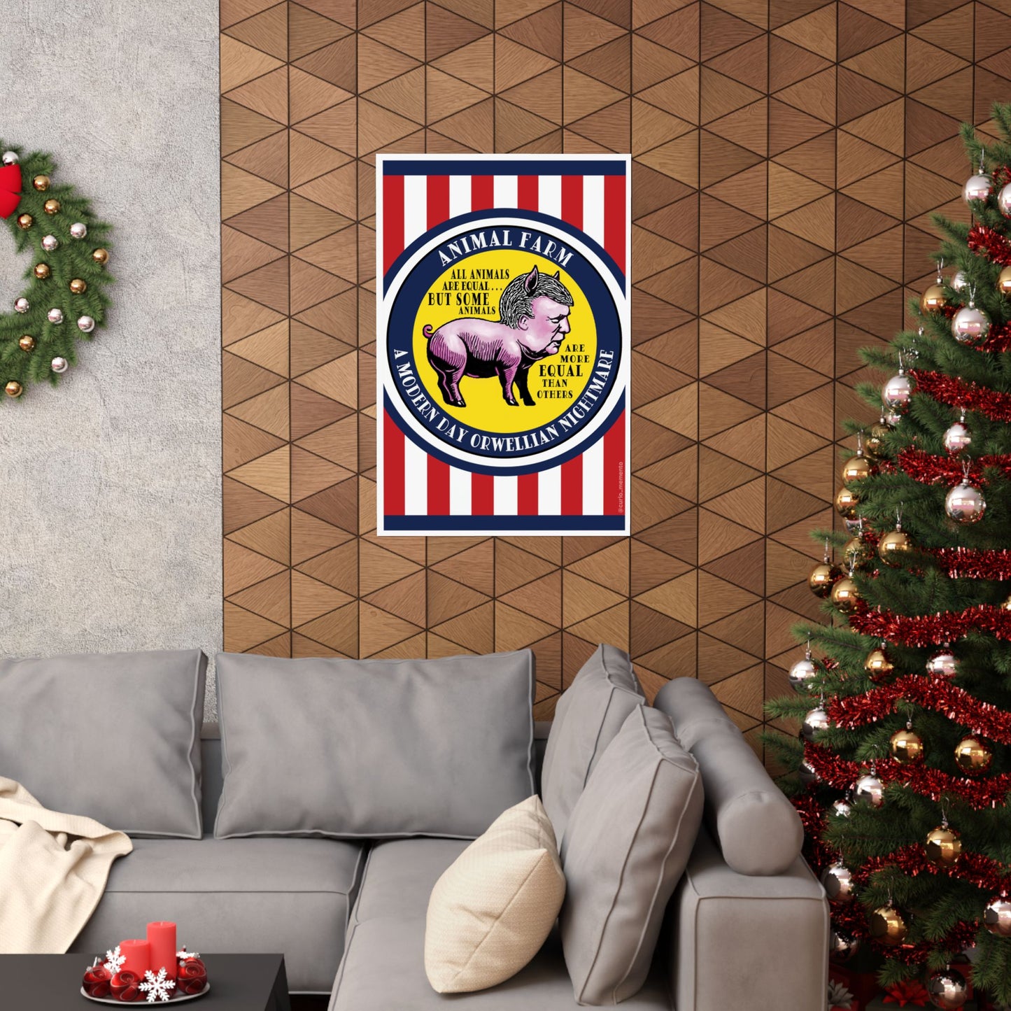 Animal Farm Vertical Poster | Political Art Print, Modern Decor, Wall Art, Gift for Literature Lovers, Home Office Decor