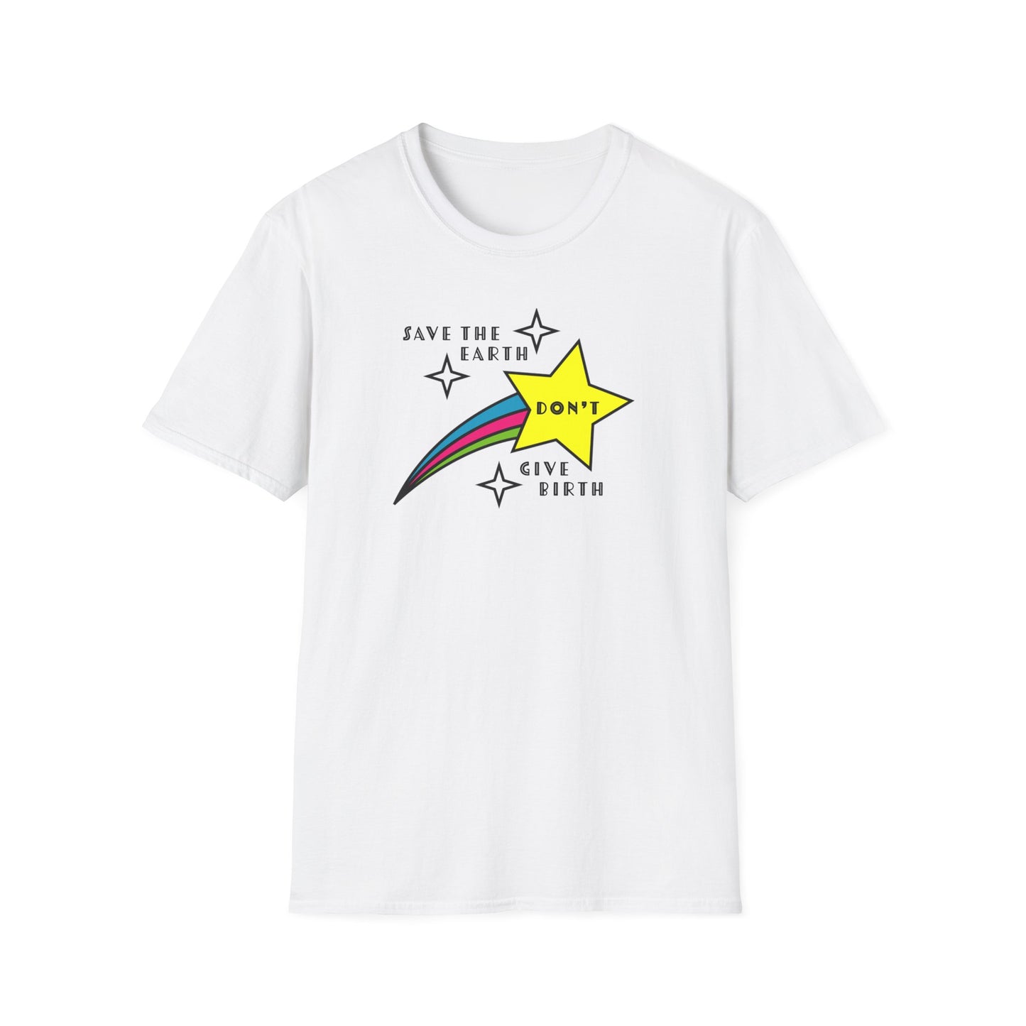 "Save the Earth" Anti-natalist Unisex Softstyle T-shirt