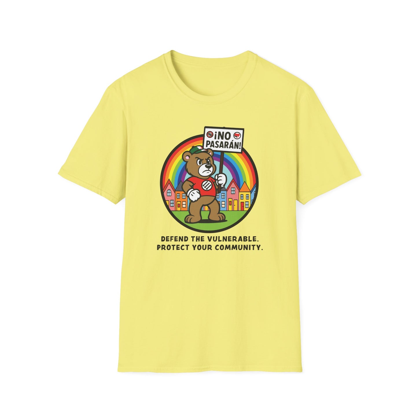 Anti-Fascist Community Pride : Unisex Softstyle T-Shirt