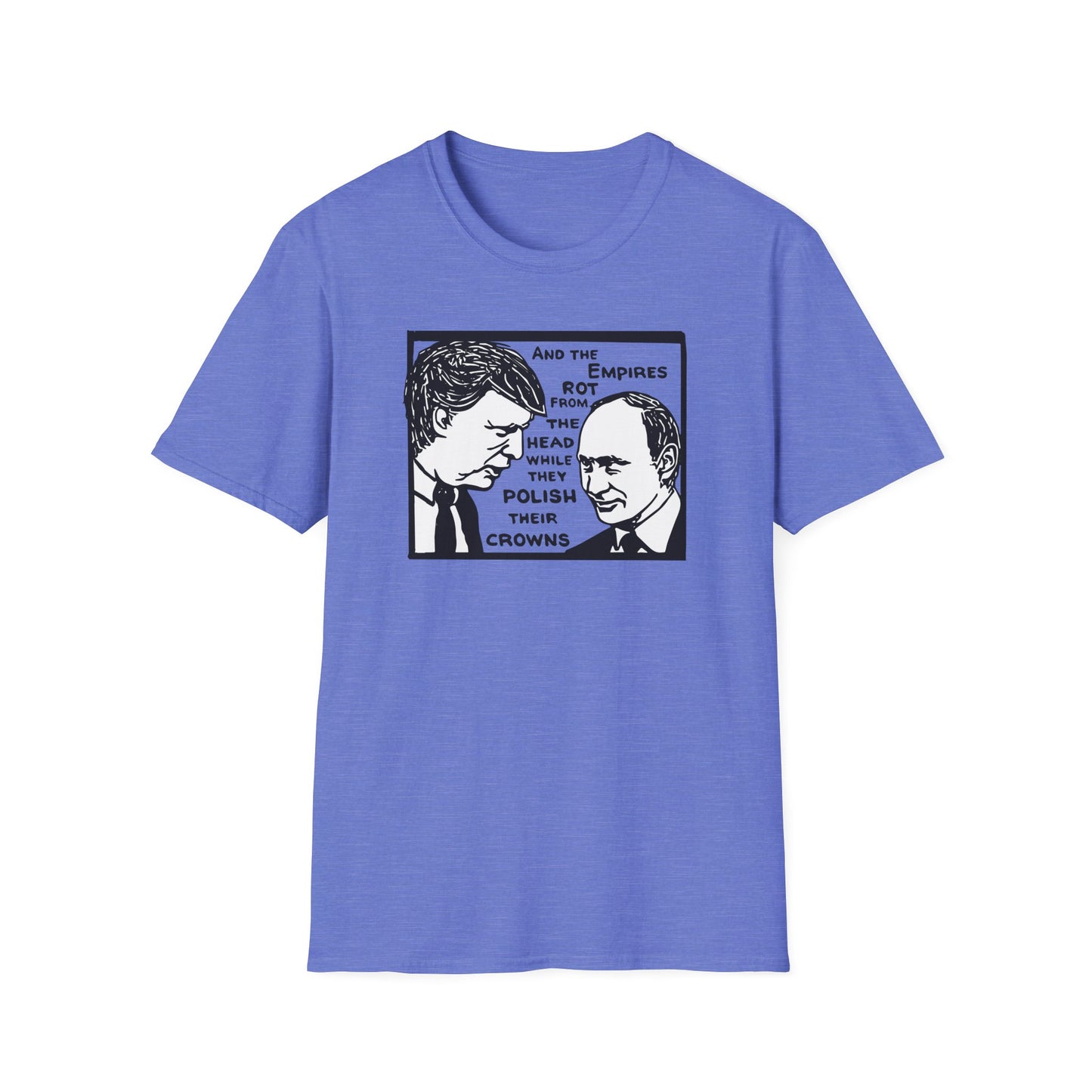 "No Kings - Trump and Putin Oligarch Parody" Unisex Softstyle T-shirt
