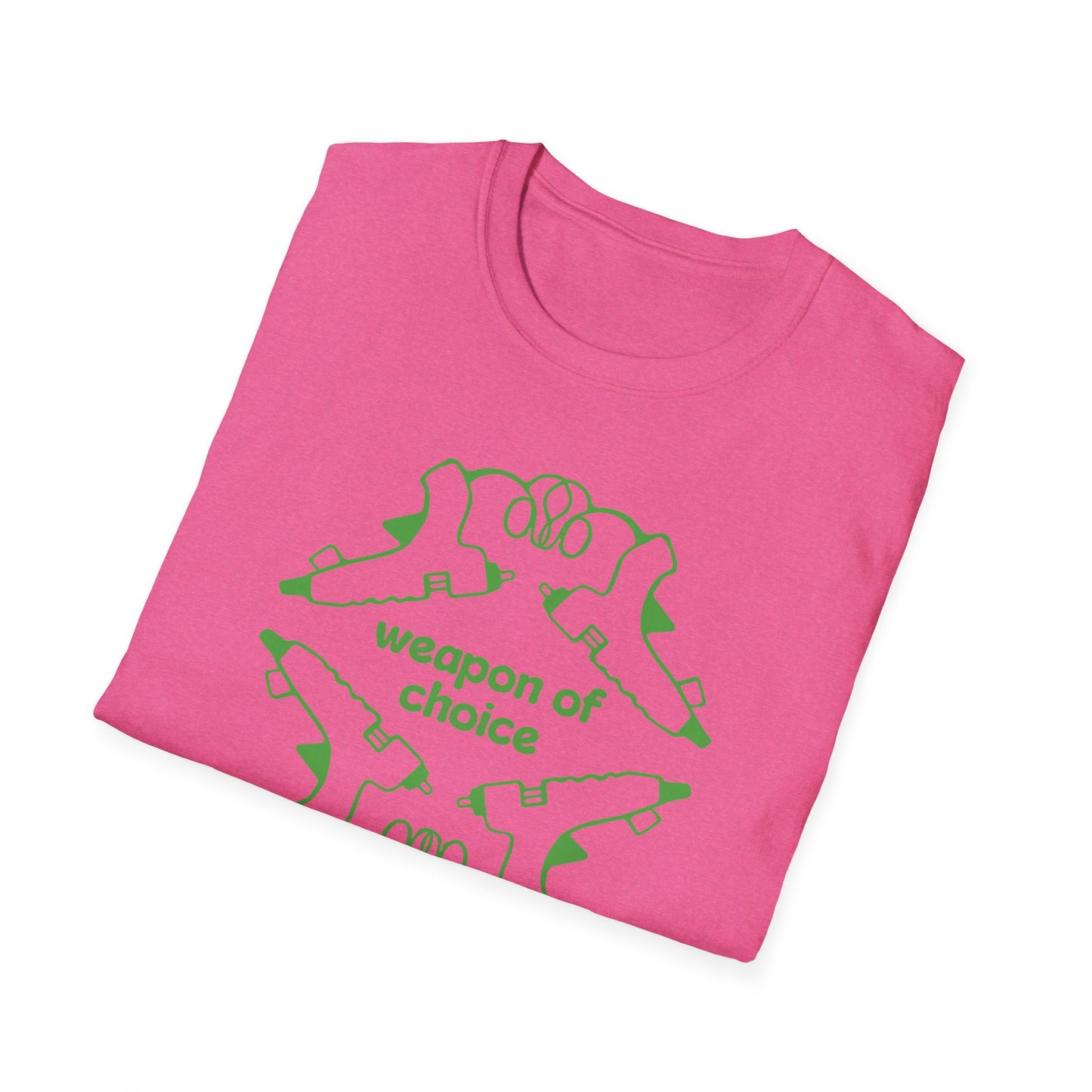"Glue Gun - Weapon of Choice" Unisex Softstyle Tee
