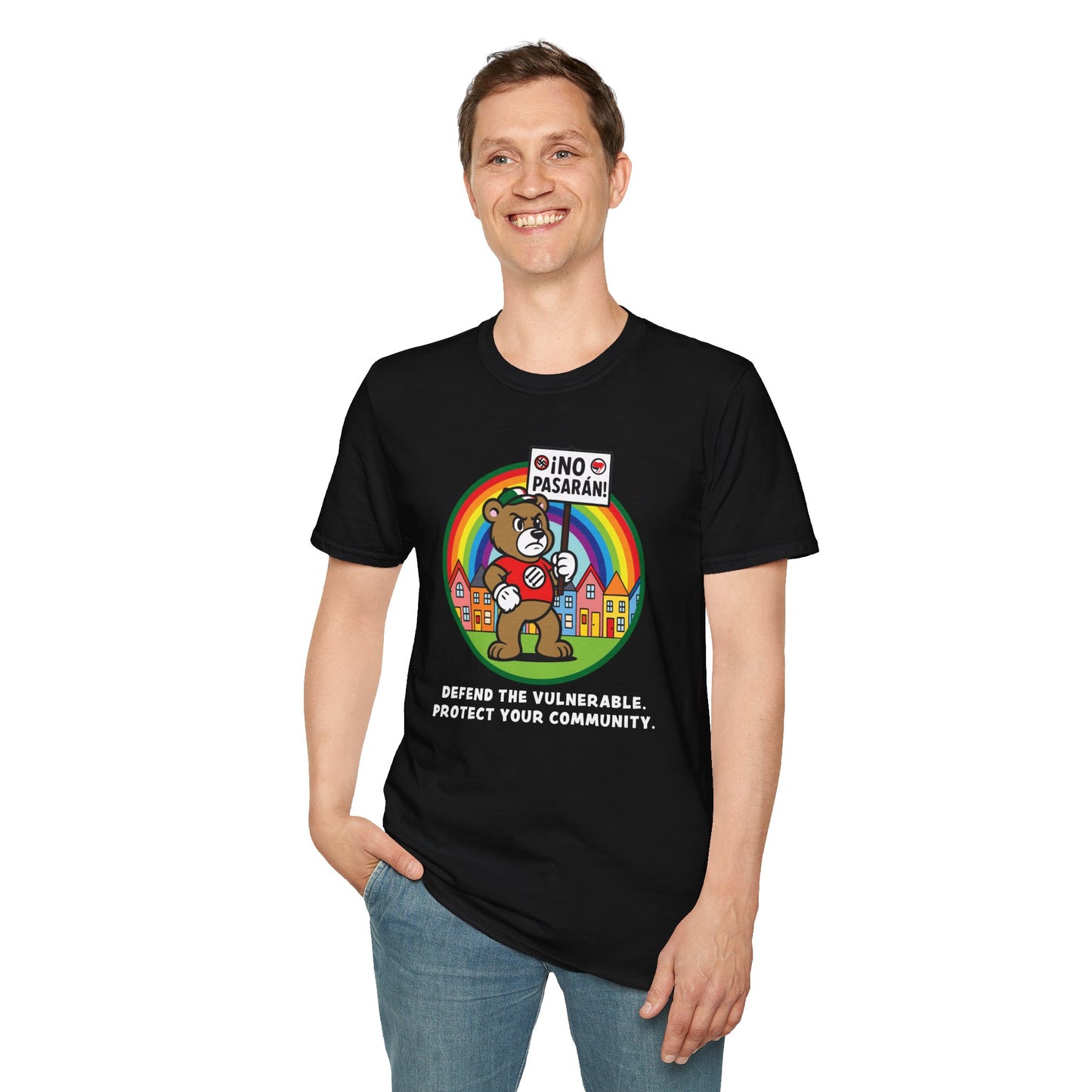 Anti-Fascist Community Pride : Unisex Softstyle T-Shirt