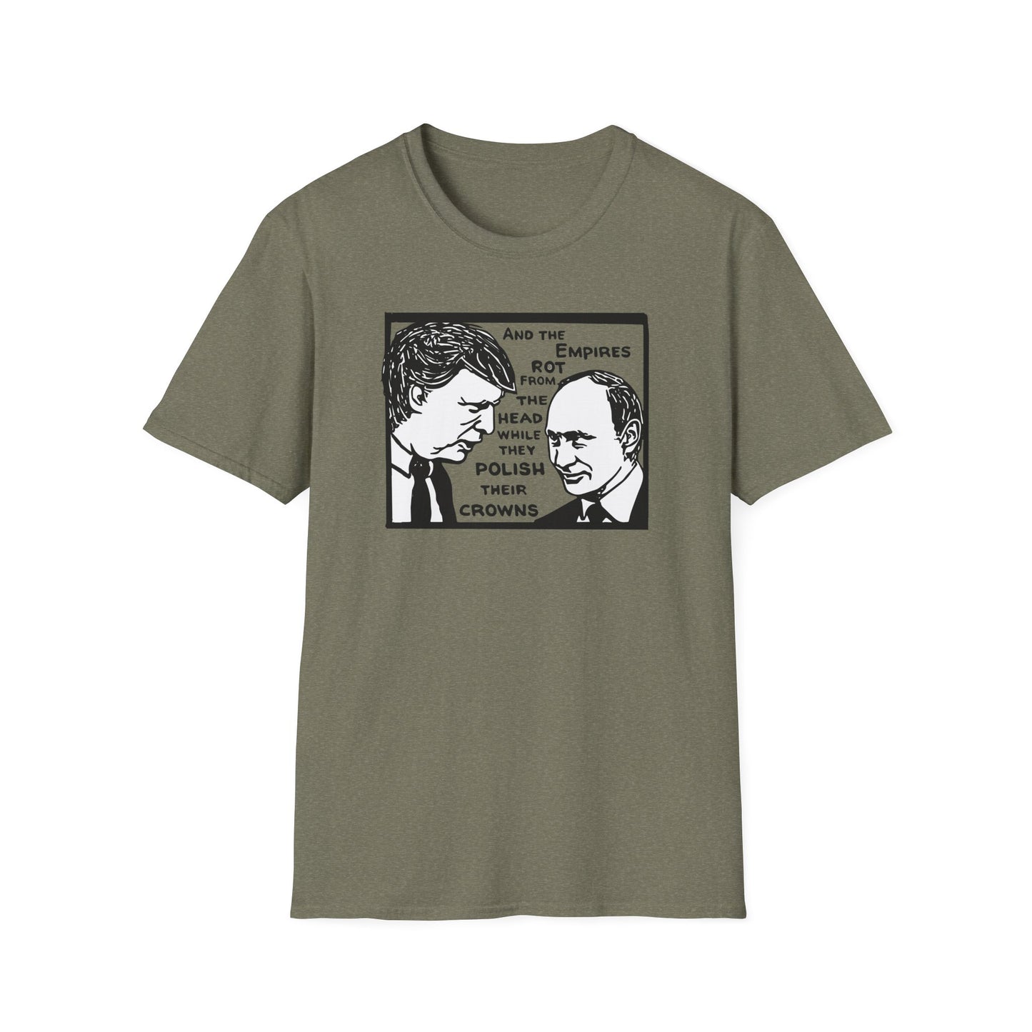 "No Kings - Trump and Putin Oligarch Parody" Unisex Softstyle T-shirt