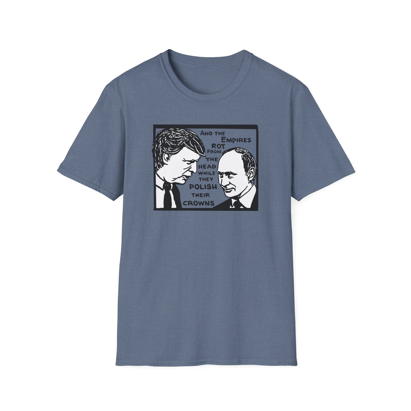 "No Kings - Trump and Putin Oligarch Parody" Unisex Softstyle T-shirt