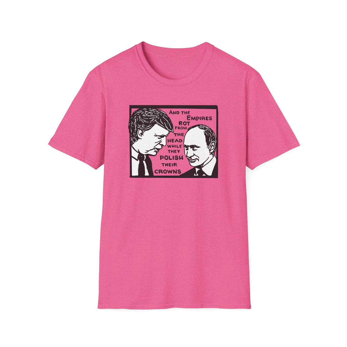 "No Kings - Trump and Putin Oligarch Parody" Unisex Softstyle T-shirt