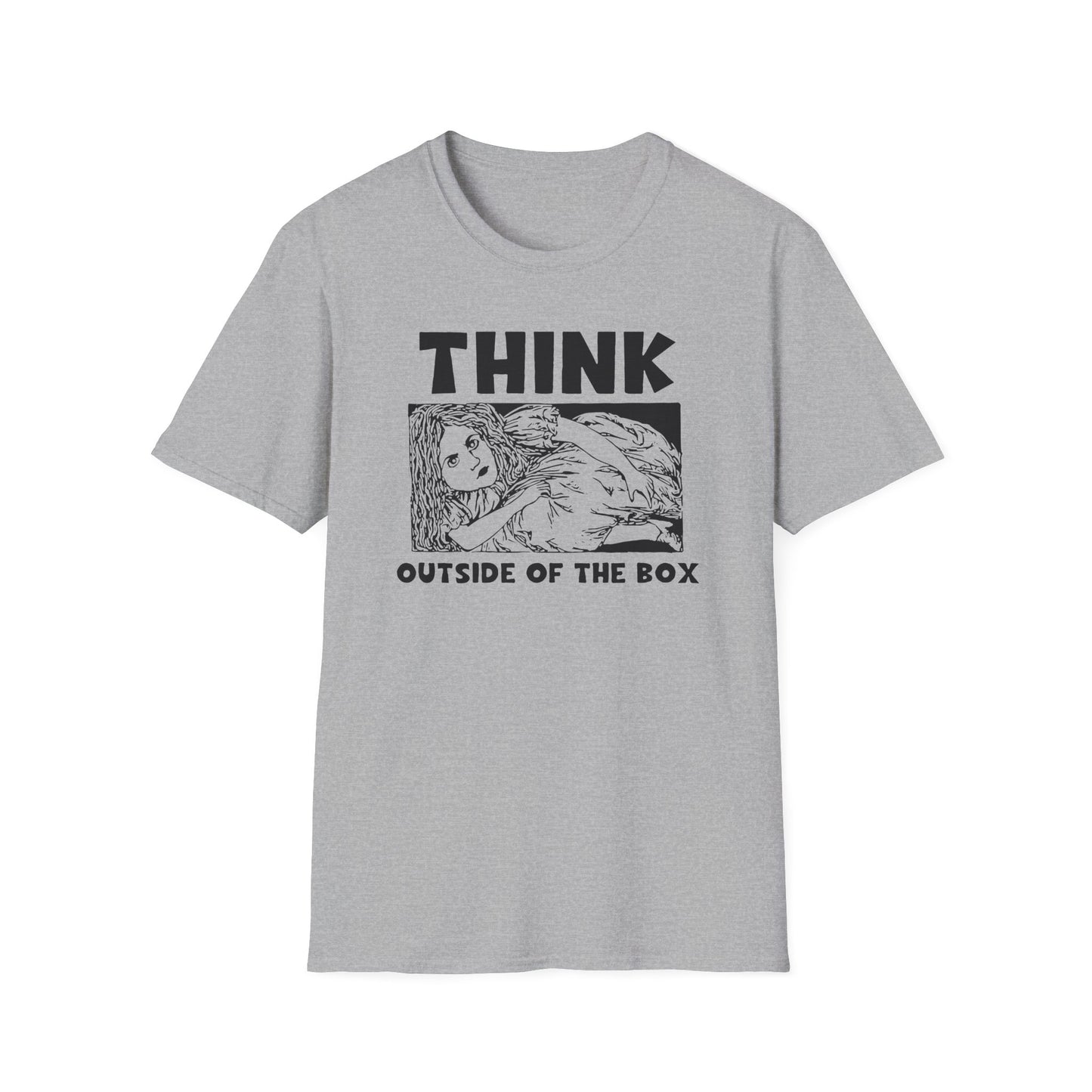 Think Outside of the Box : Unisex Softstyle T-Shirt