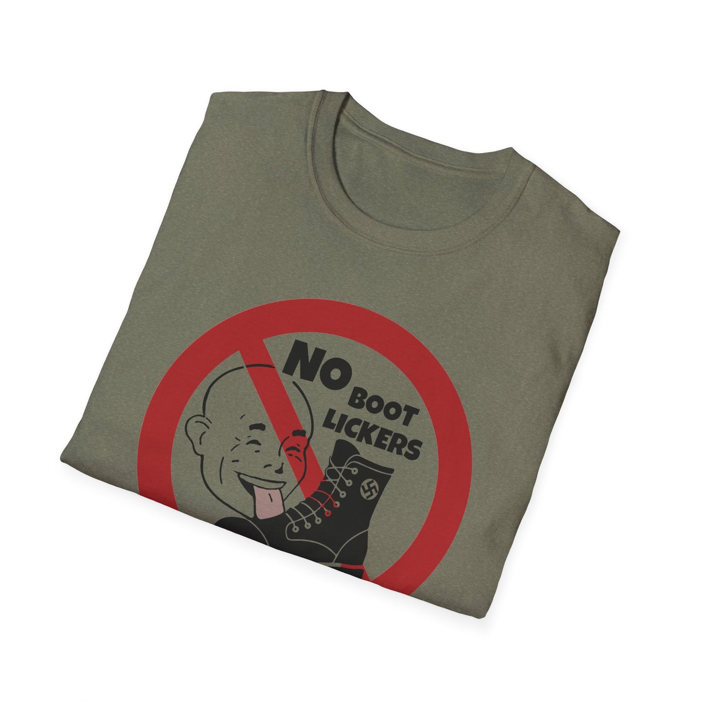 No Boot Lickers/ Anti-Authoritarian : Unisex Softstyle T-Shirt
