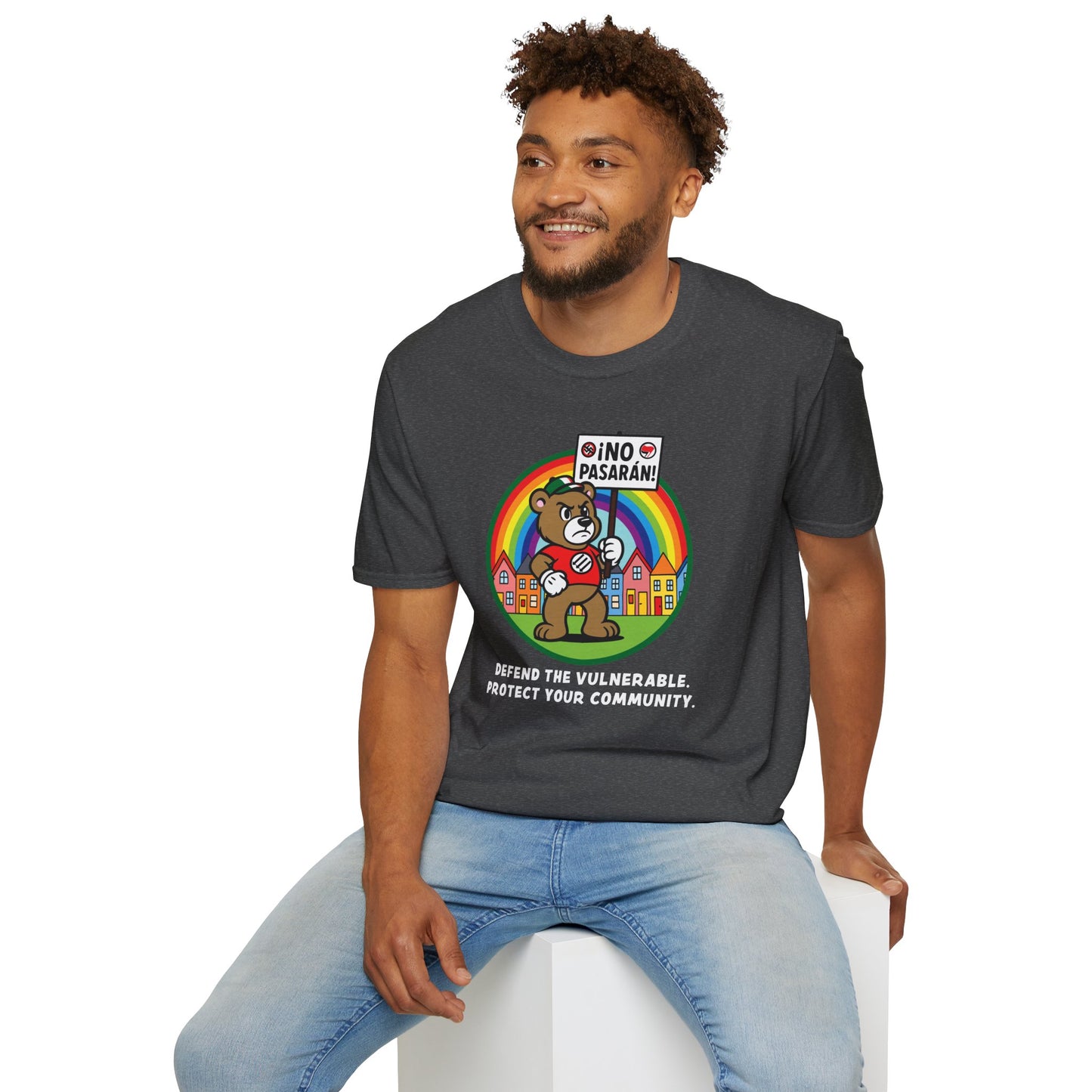 Anti-Fascist Community Pride : Unisex Softstyle T-Shirt