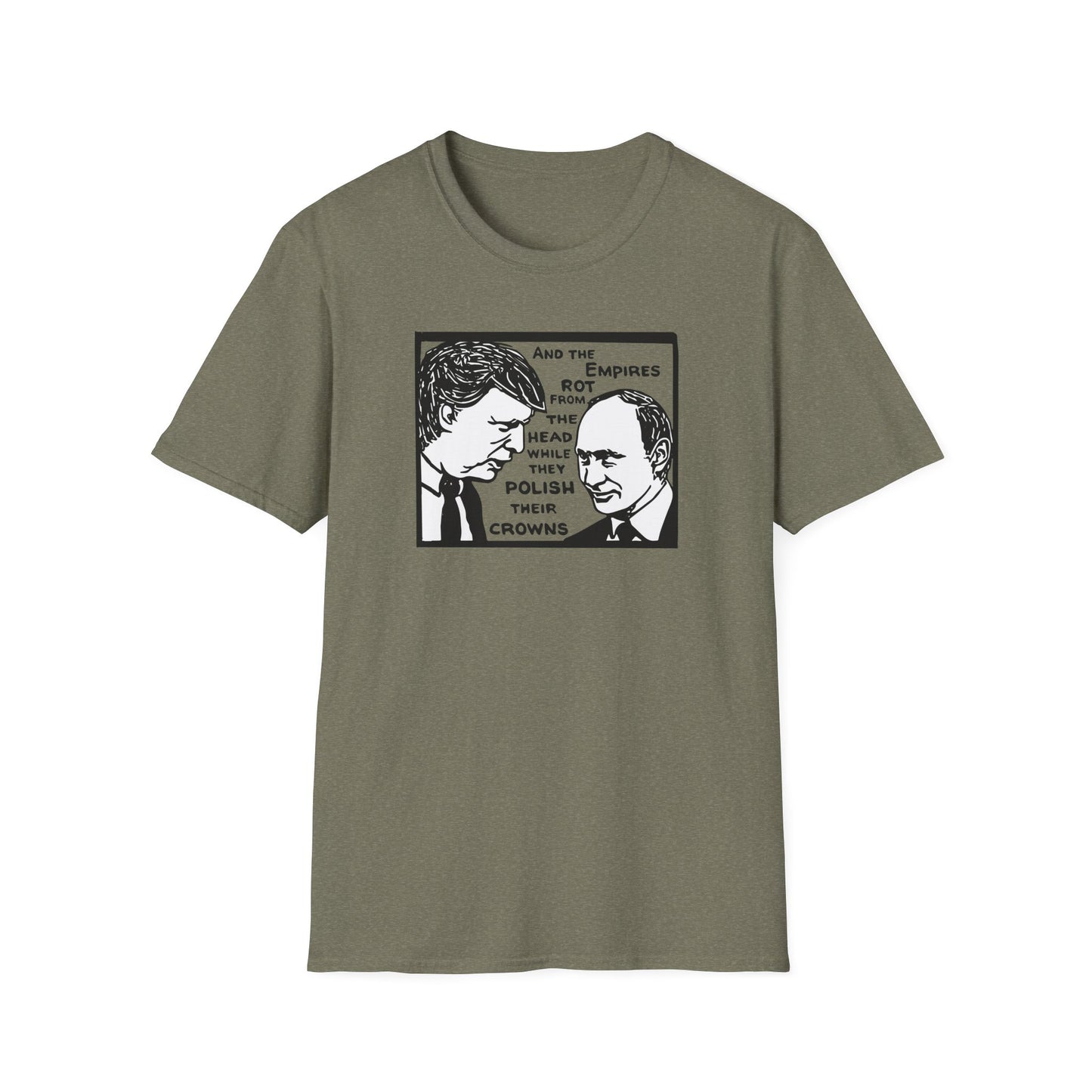 No Kings / Trump and Putin Oligarch Parody : Unisex Softstyle T-shirt