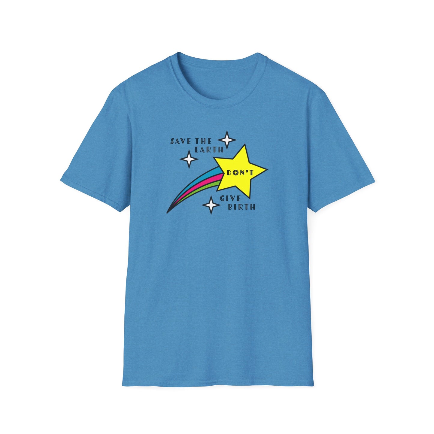"Save the Earth" Anti-natalist Unisex Softstyle T-shirt