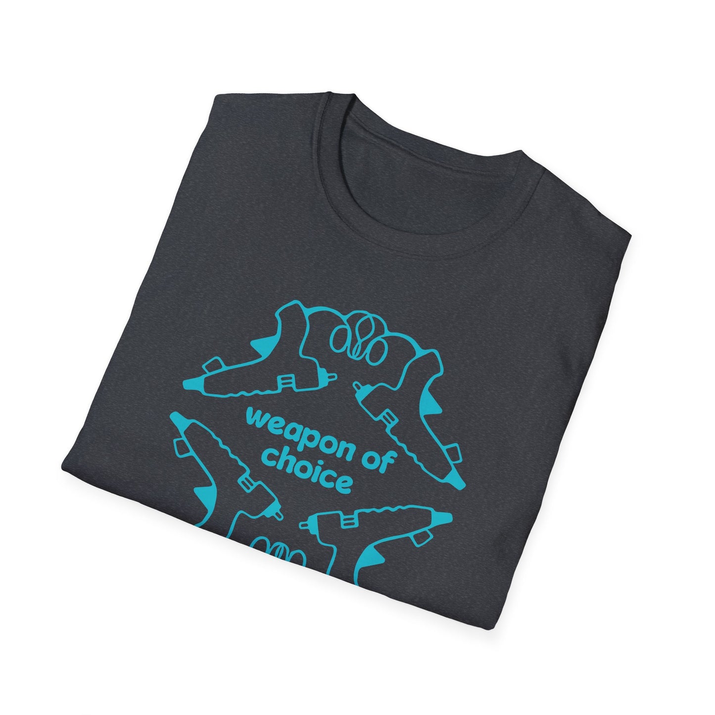 "Glue Gun - Weapon of Choice" Unisex Softstyle Tee