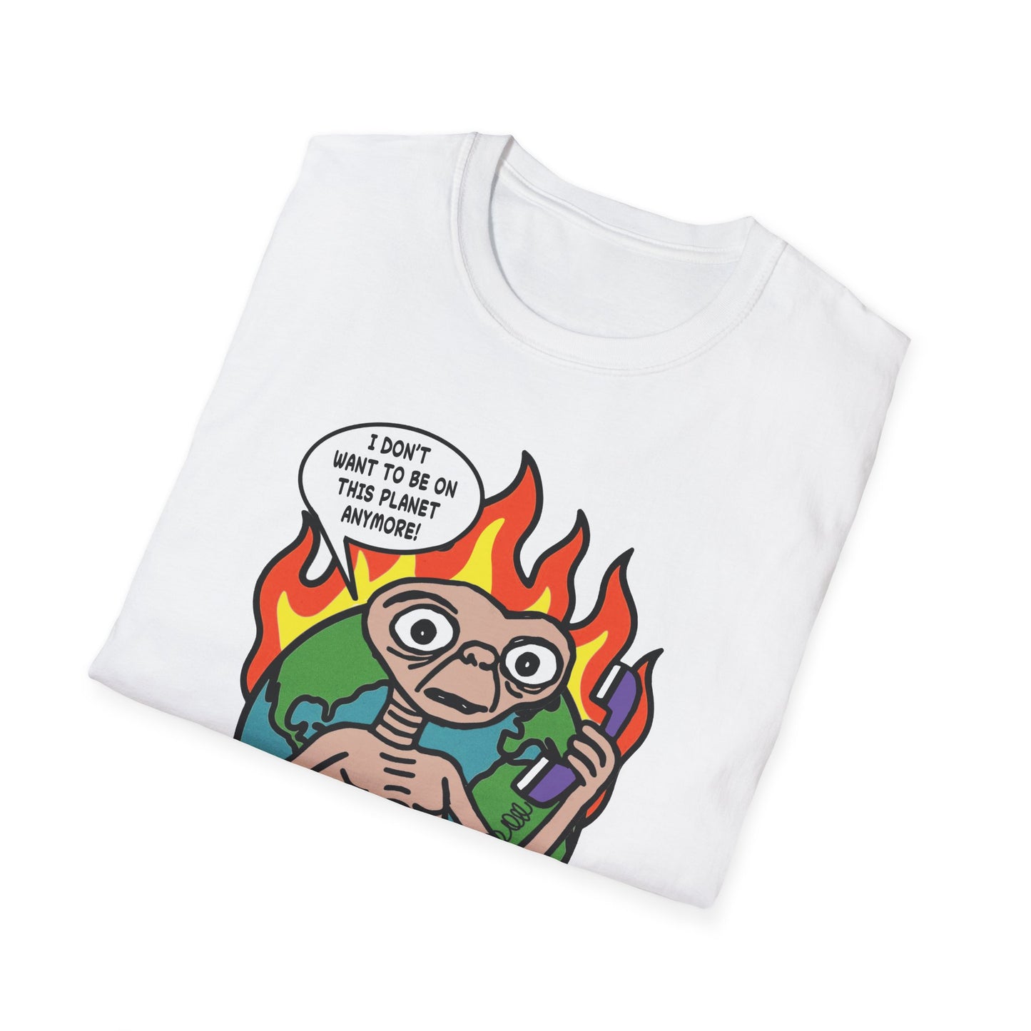 Retro 80's Pop Culture / Phone Home Unisex Softstyle Tee