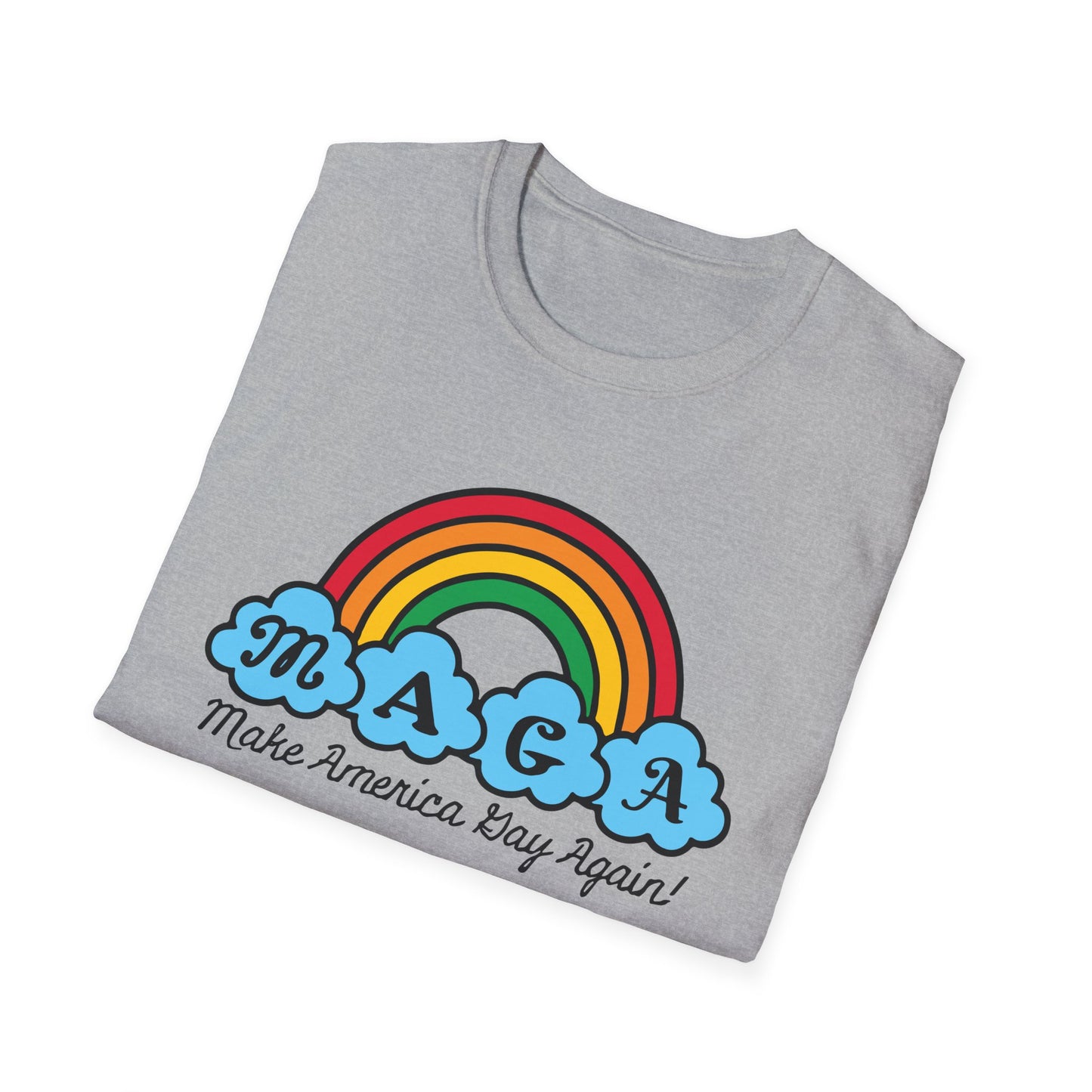 Make America Gay Again! / LGBTQAI Rights : Unisex Softstyle T-shirt