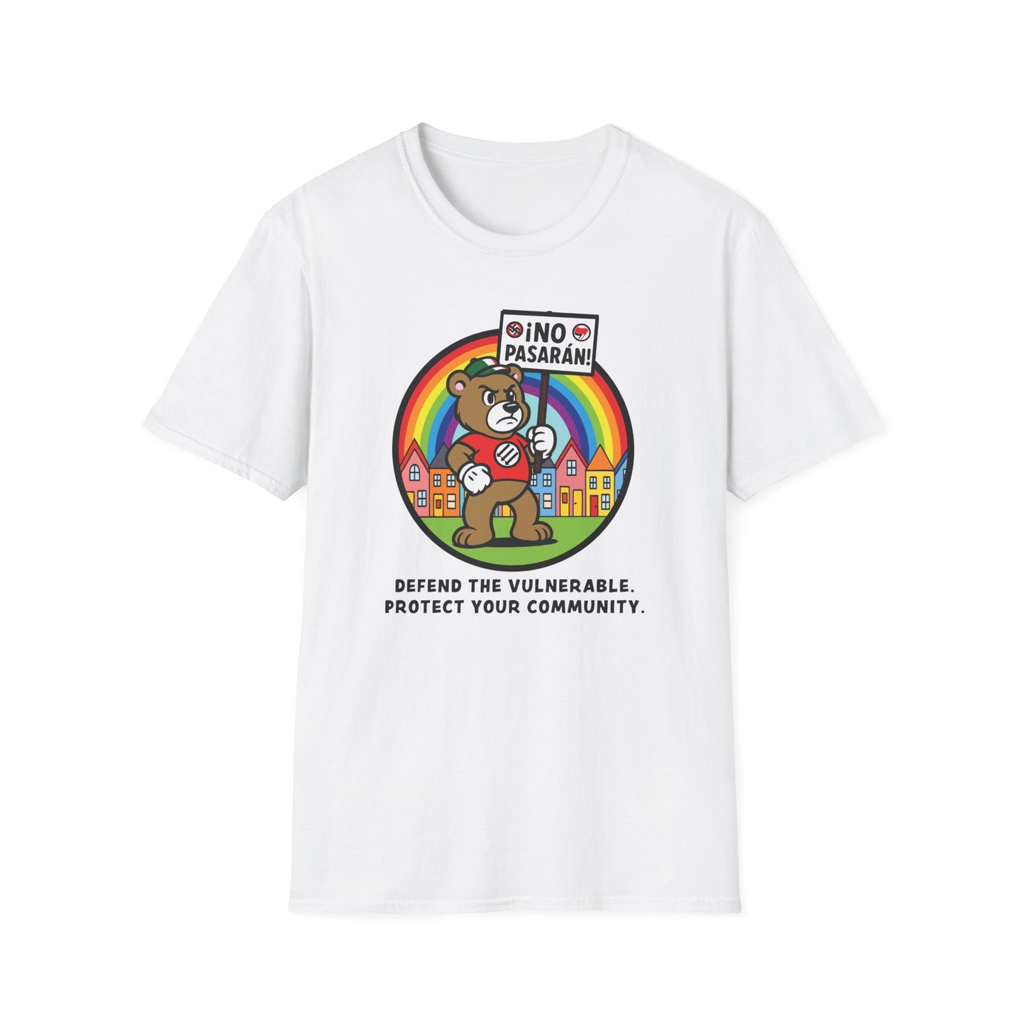 Anti-Fascist Community Pride : Unisex Softstyle T-Shirt