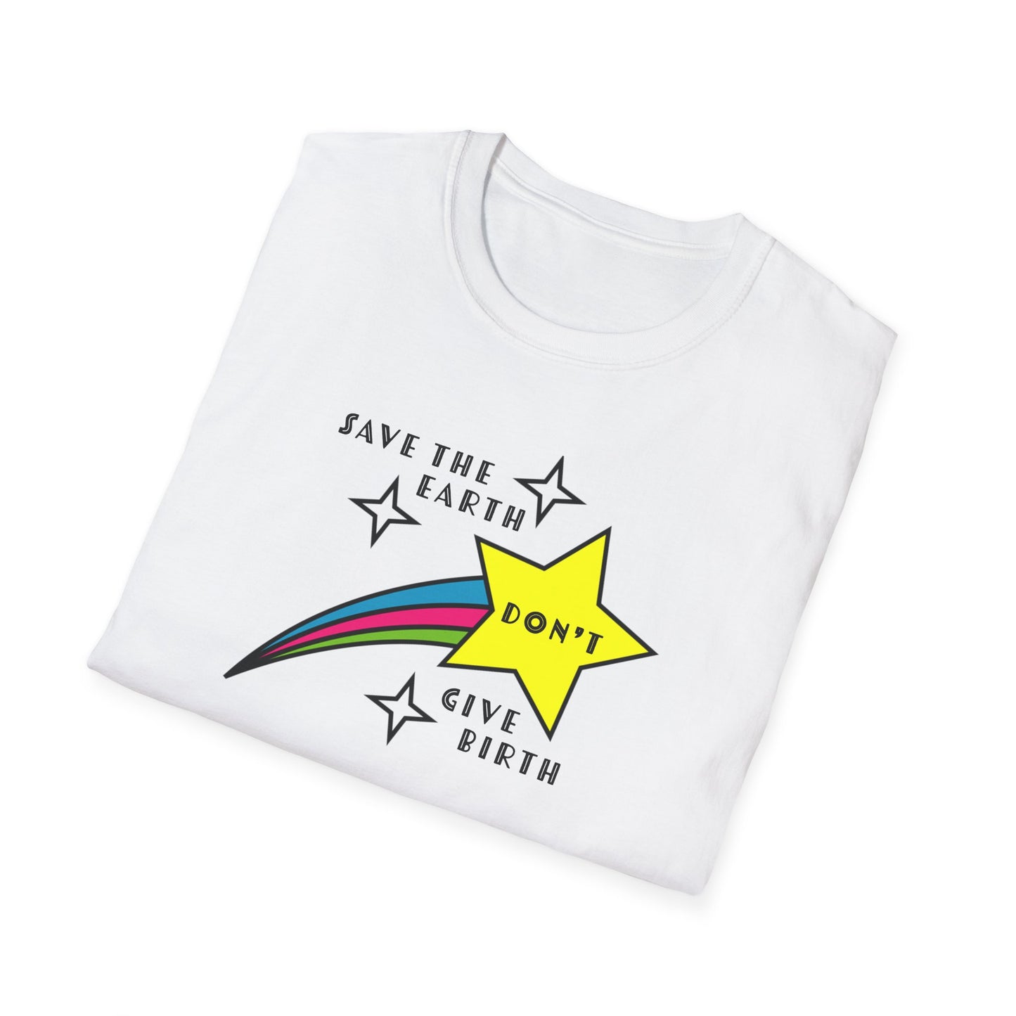 "Save the Earth" Anti-natalist Unisex Softstyle T-shirt