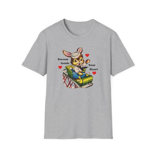 Scream Inside Your Heart / Japanese Humor : Unisex Softstyle T-Shirt