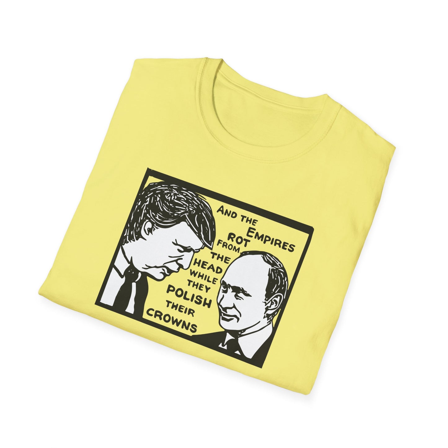 No Kings / Trump and Putin Oligarch Parody : Unisex Softstyle T-shirt