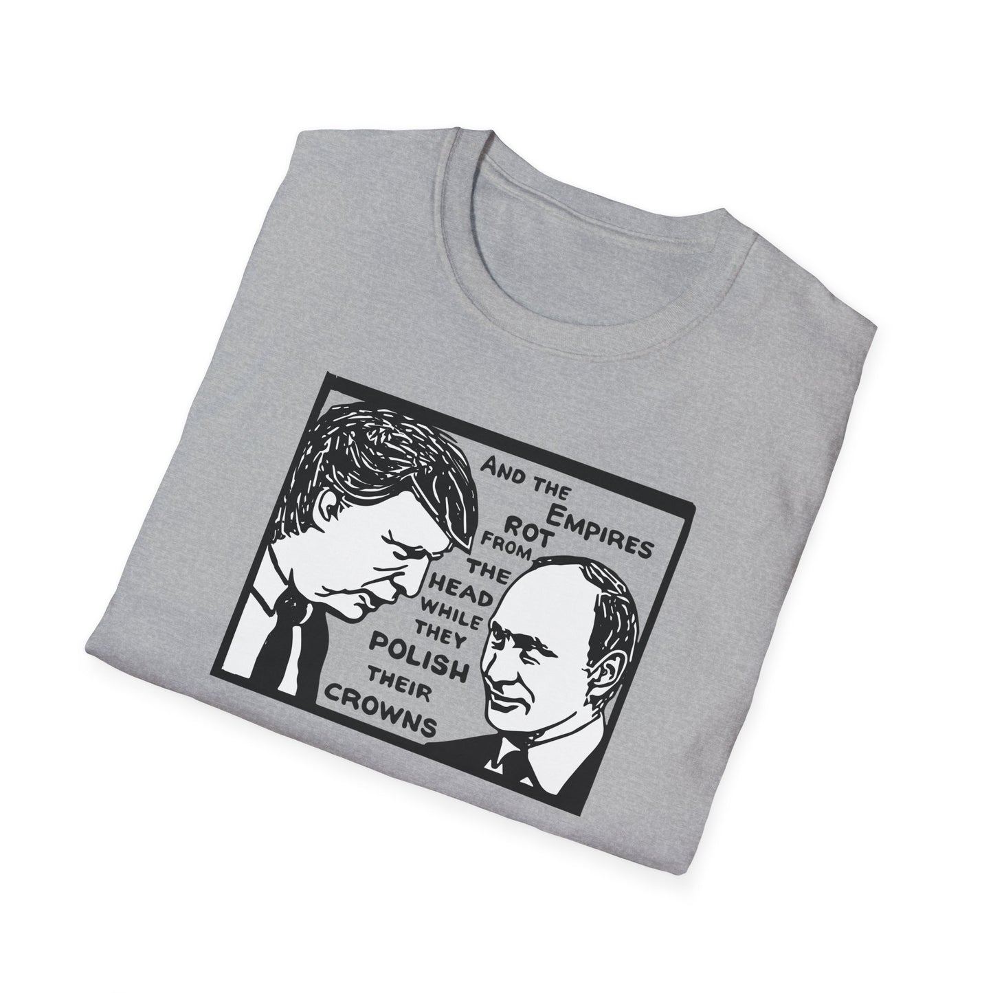No Kings / Trump and Putin Oligarch Parody : Unisex Softstyle T-shirt
