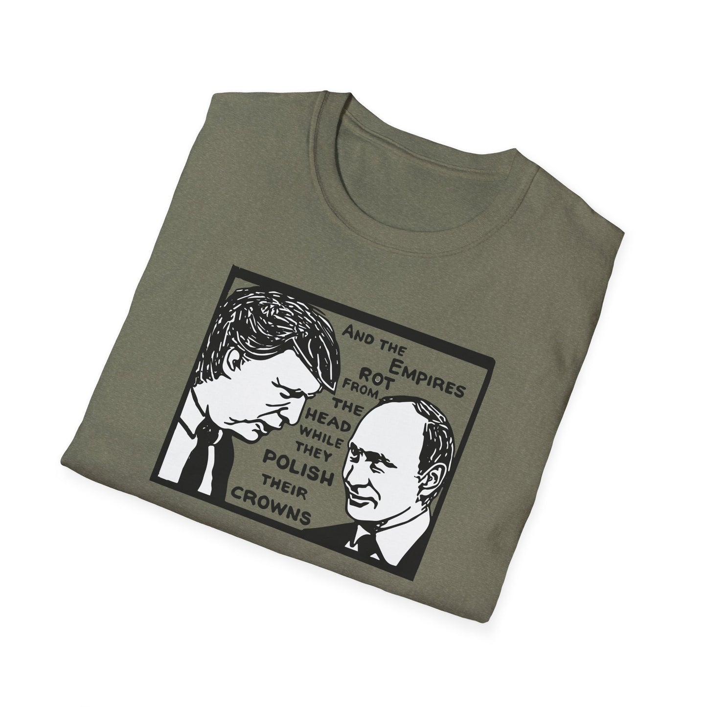 No Kings / Trump and Putin Oligarch Parody : Unisex Softstyle T-shirt