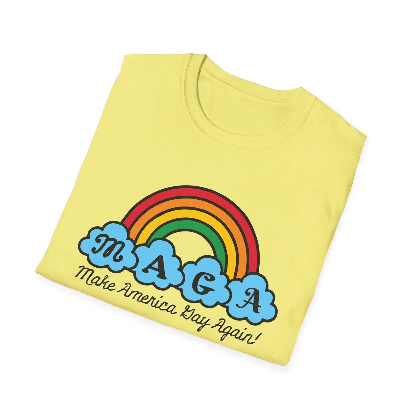Make America Gay Again! / LGBTQAI Rights : Unisex Softstyle T-shirt