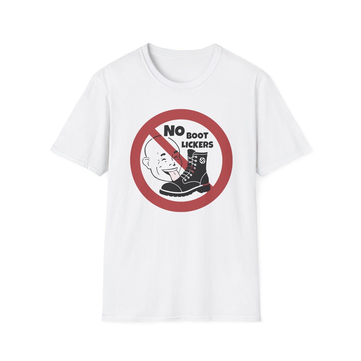 No Boot Lickers/ Anti-Authoritarian : Unisex Softstyle T-Shirt